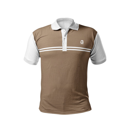 Men's Brown and White 2 Polo Shirts