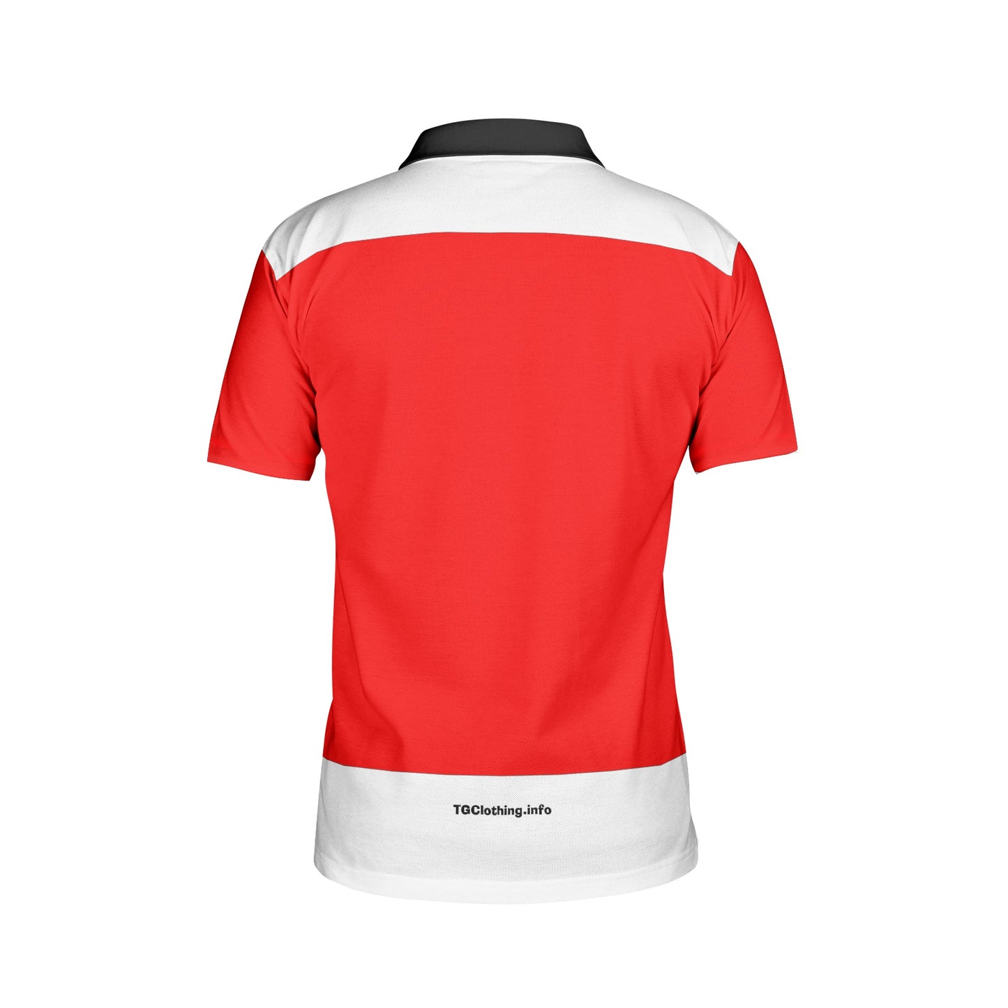 Men's Red and Black Striped Polo Shirts