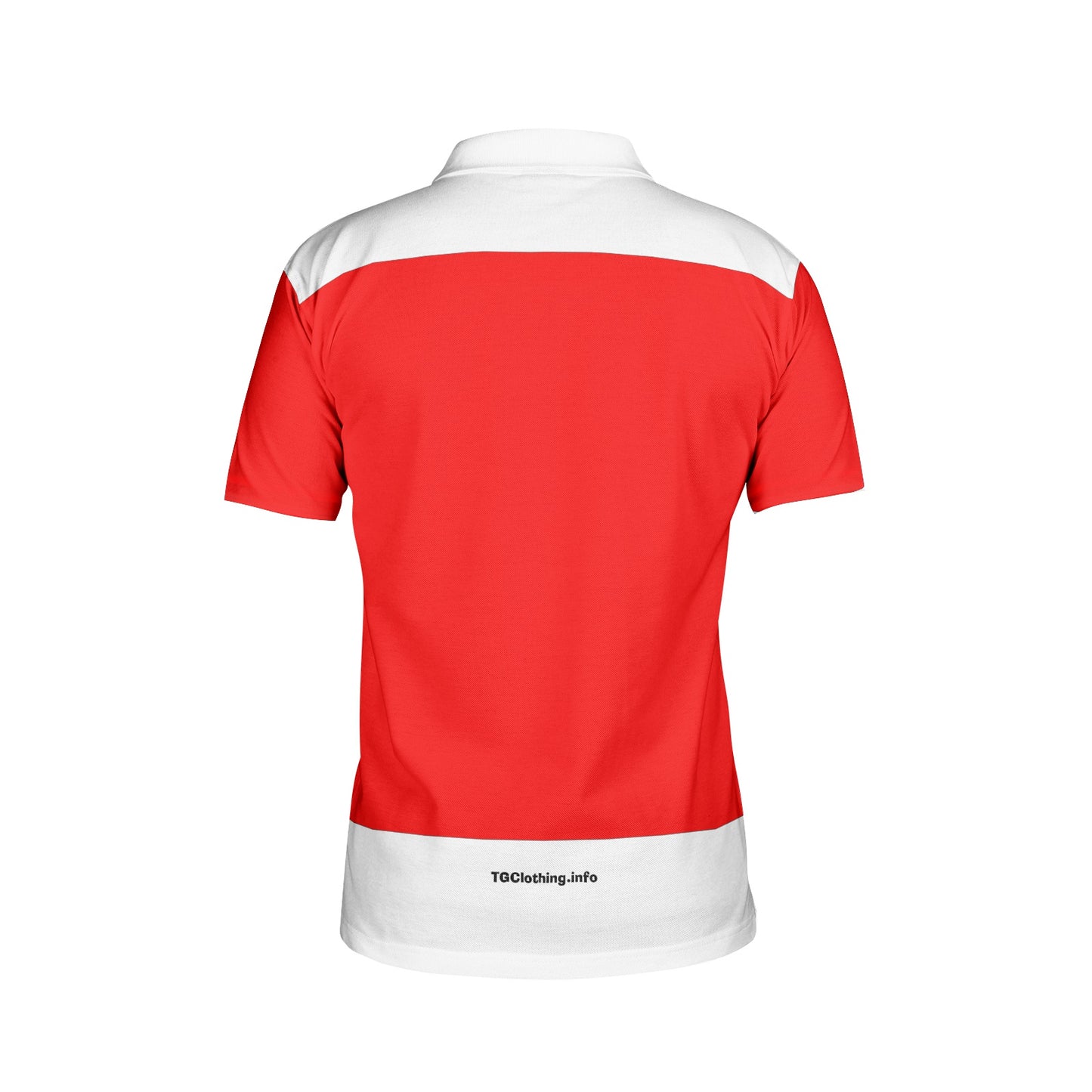 Men's Red and Black Striped Polo Shirts