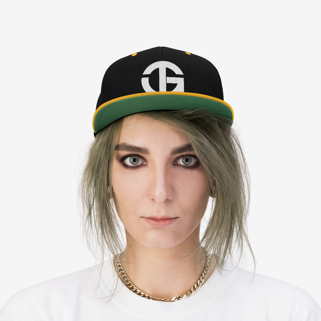 Unisex Flat Bill Snapback Hat