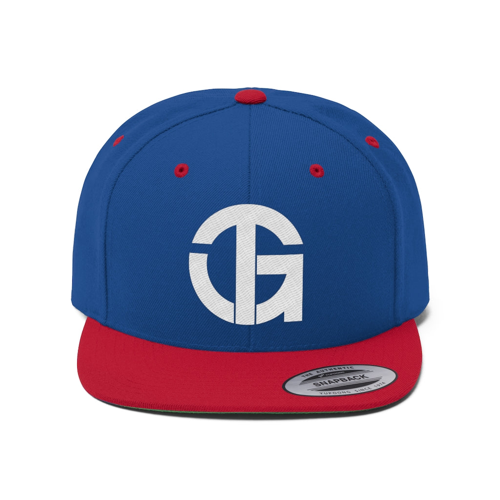 Unisex Flat Bill Snapback Hat