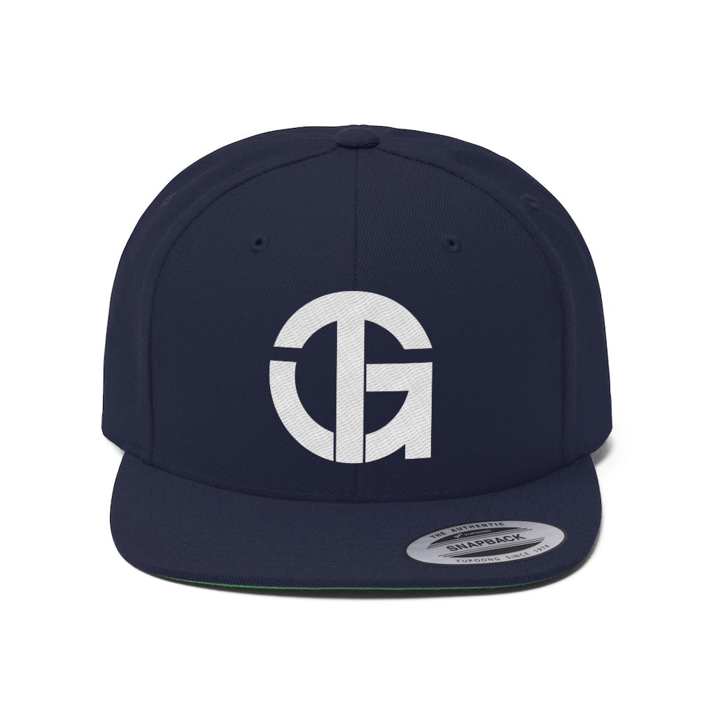 Unisex Flat Bill Snapback Hat