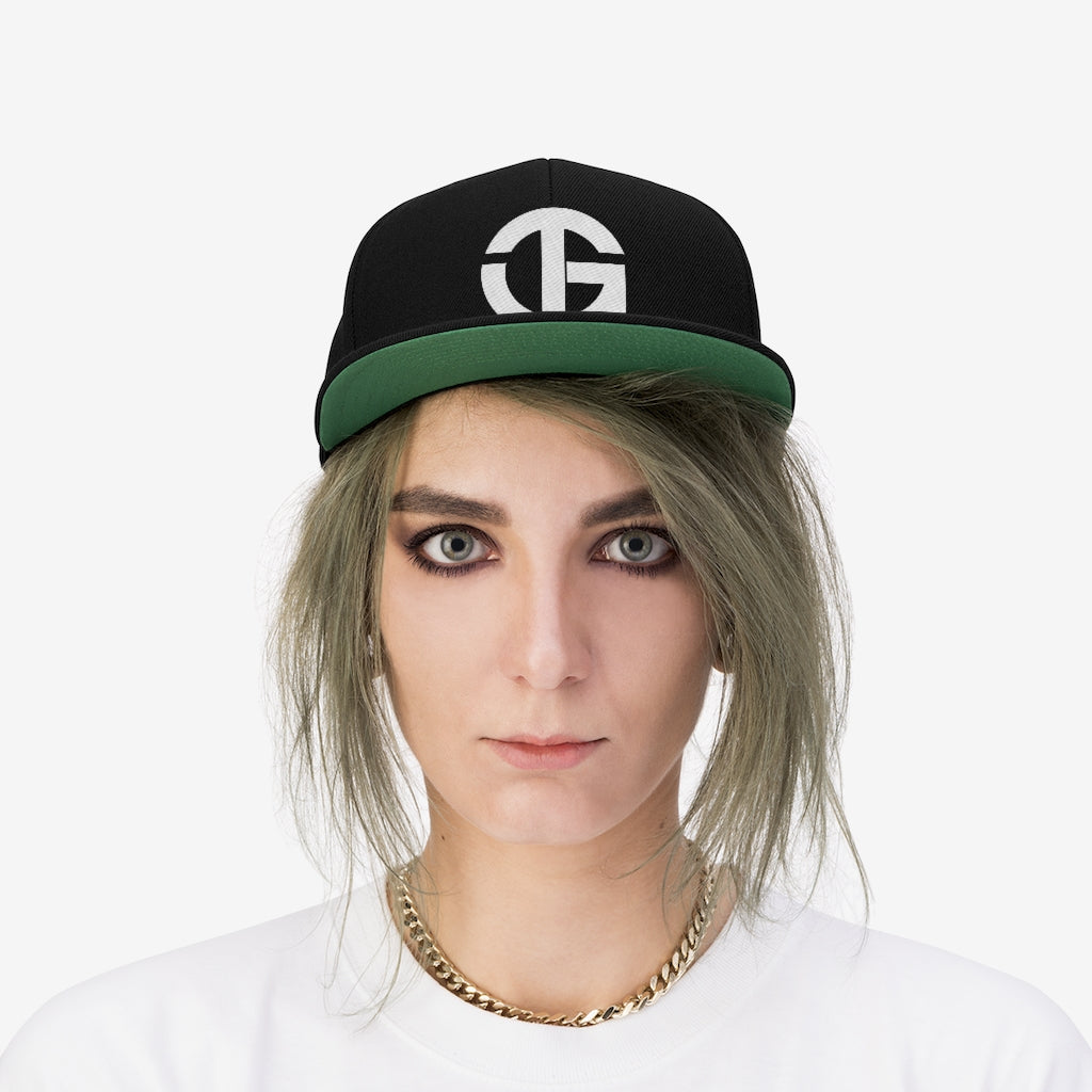 Unisex Flat Bill Snapback Hat
