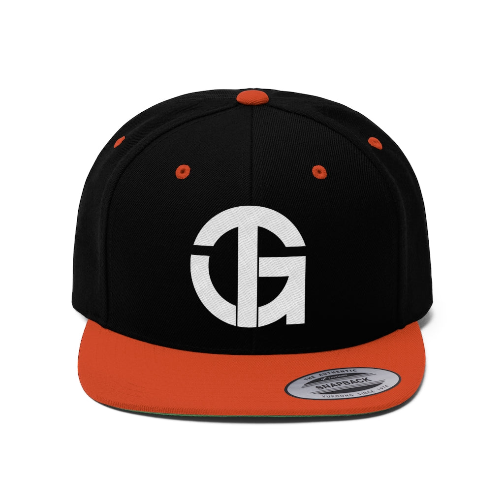 Unisex Flat Bill Snapback Hat