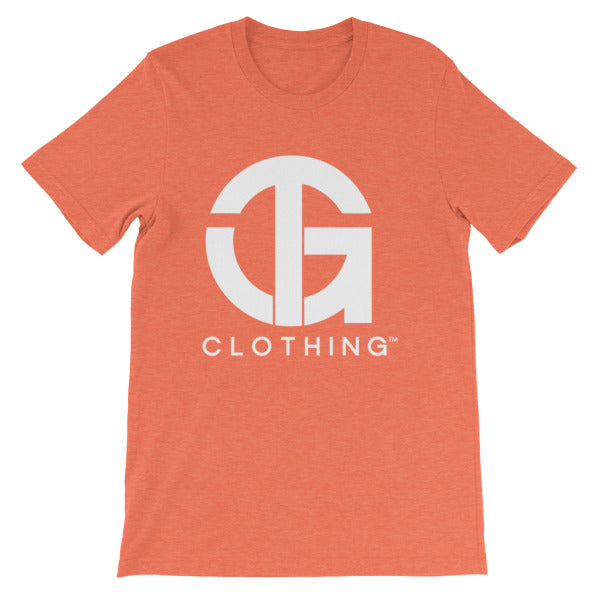 Solid Dark color Short-Sleeve Unisex T-Shirt with white logo