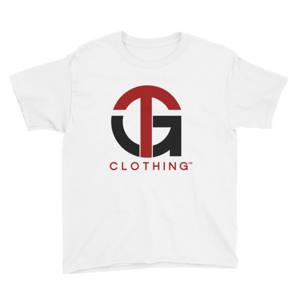 Kids Short Sleeve T-Shirt with Red/Black Logo