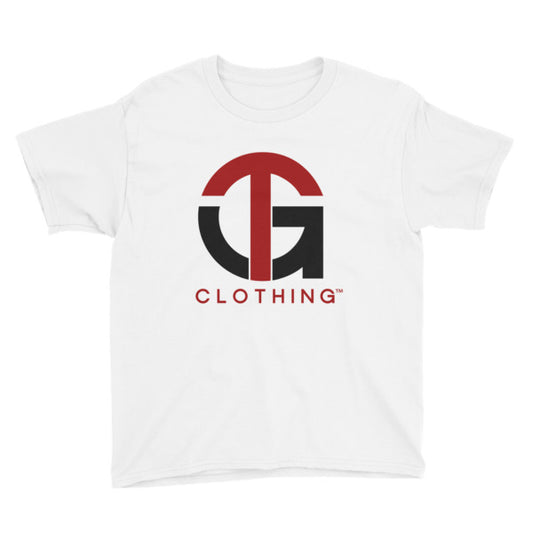 Kids Short Sleeve T-Shirt with Red/Black Logo