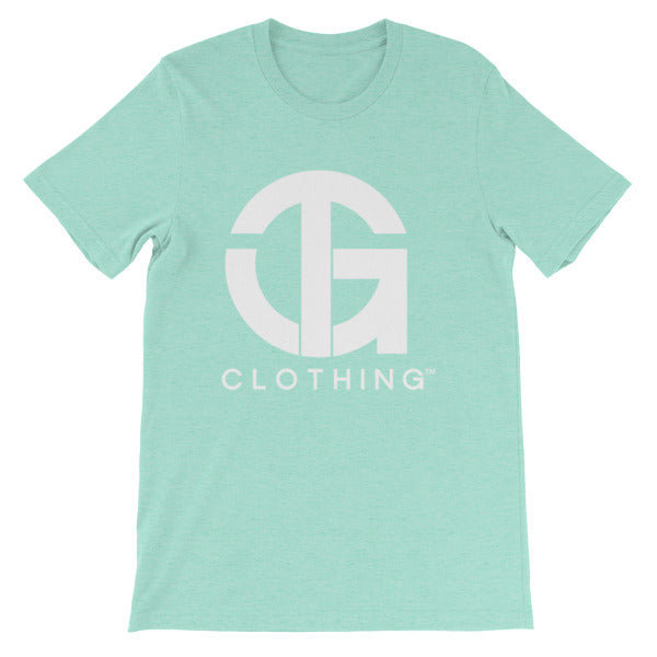 Solid Dark color Short-Sleeve Unisex T-Shirt with white logo