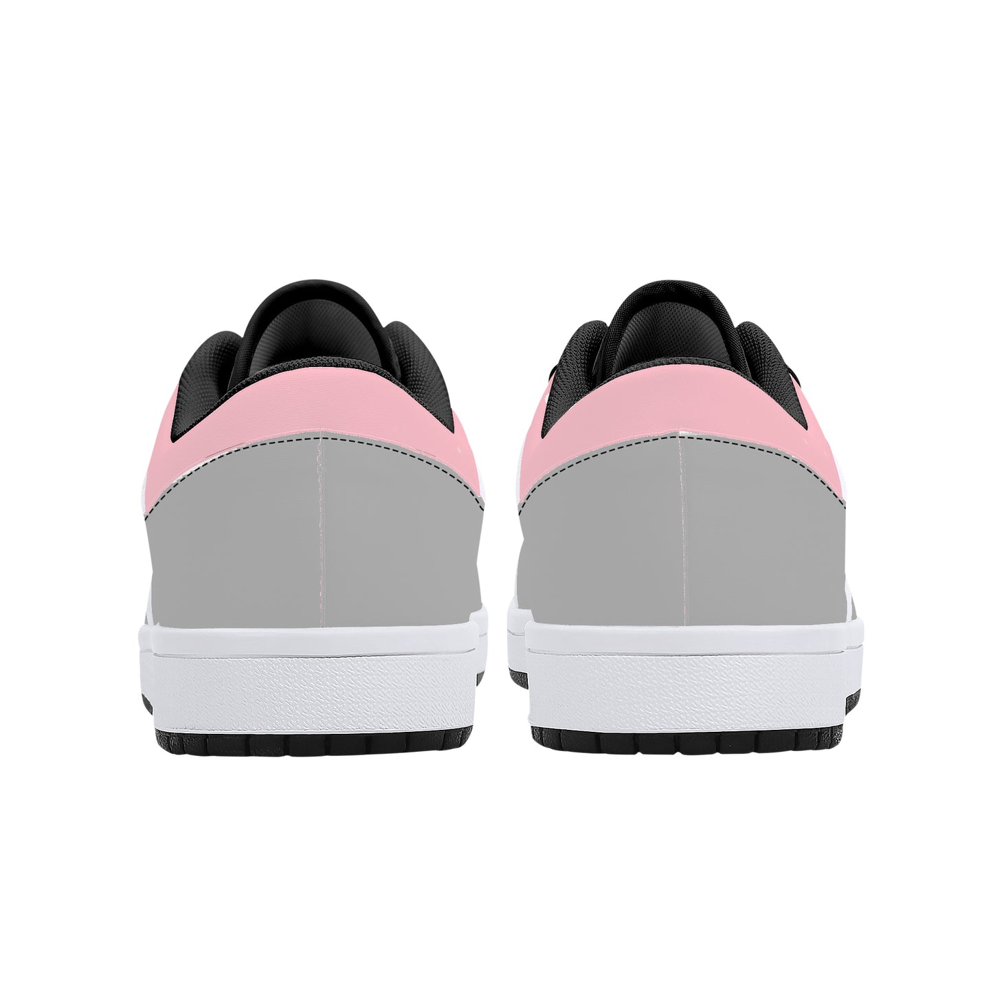TG Gray and Pink Leather Sneakers
